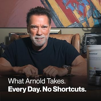 Momentous Arnold's Stack - Creatine Monohydrate Powder, Essential Grass-Fed Whey Protein Powder (Vanilla) & Vitamin D3 (2000 IU) - Daily Fundamentals to Support Muscle Strength & Longevity