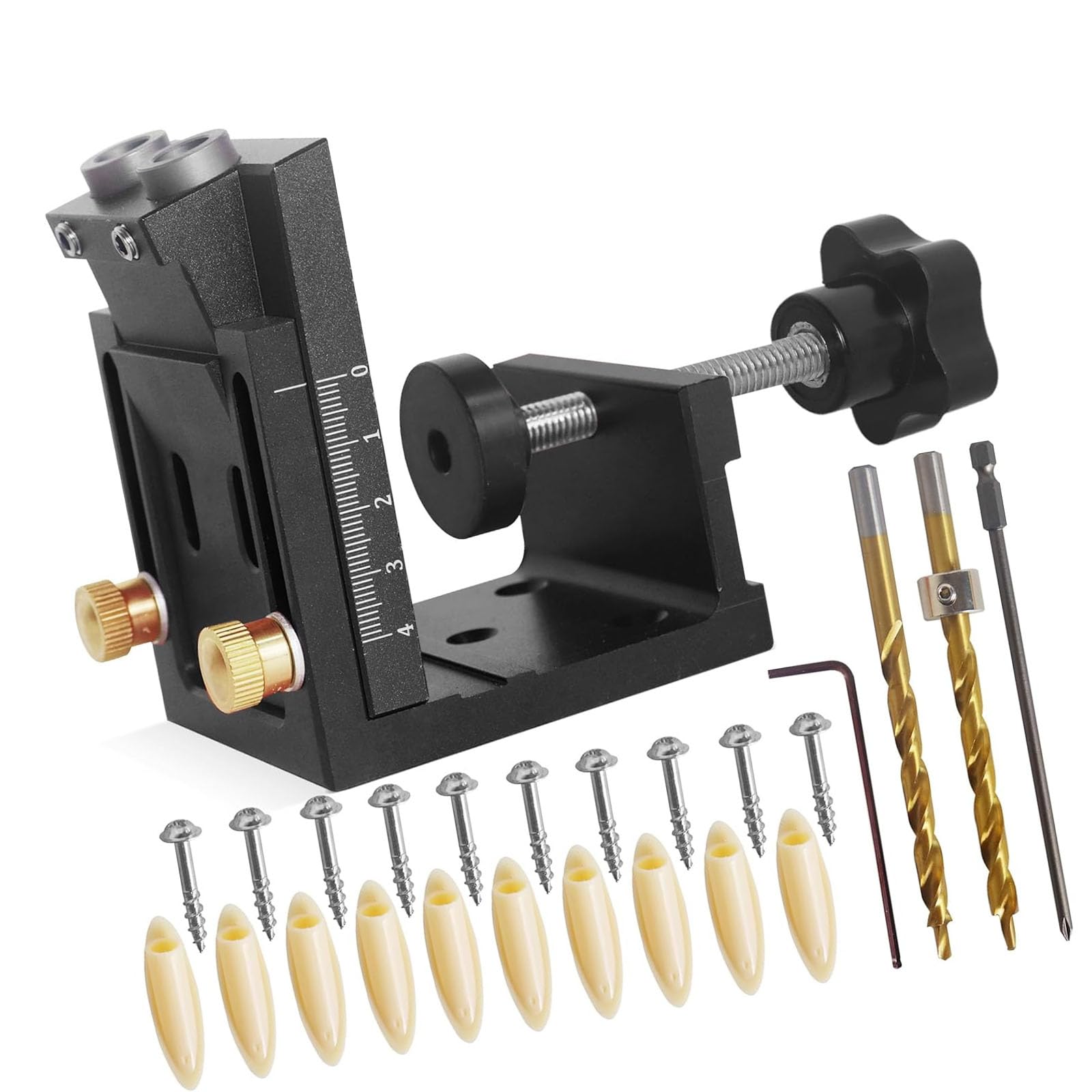 Hdoytxxm Black Of 3 Manual Hit Tools For Accurate Drilling In Wood Materials Offering Durability Portability For Use Woodworking