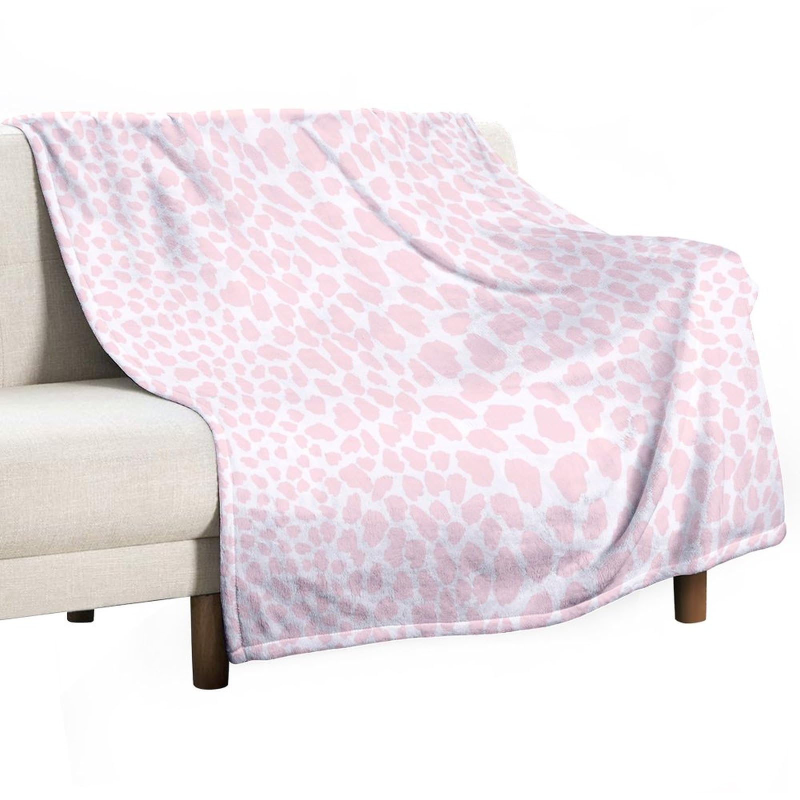 Couverture respirante et confortable léopard rose vif pour voyage et chambre
