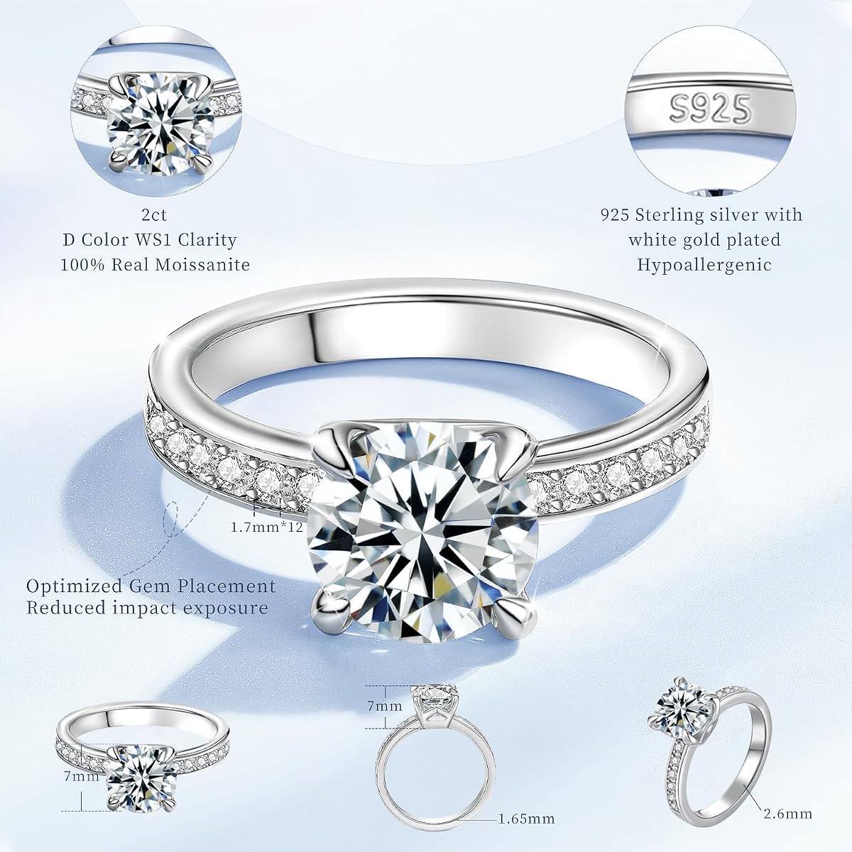 The Tiffany Setting Moissanite Engagement Ring view 2