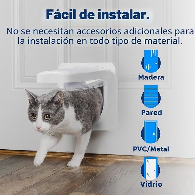 Foto 6 de 8 de PetSafe Gatera con Microchip Petporte, Puerta para Gatos Electrónica con Reconocimiento de Chip