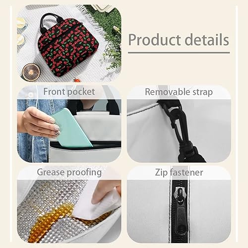 Vista 33 de doginthehole Bolsa de almuerzo portátil de teñido anudado azul, bolsa de almuerzo, organizador reutilizable, hielera para adultos, al aire libre