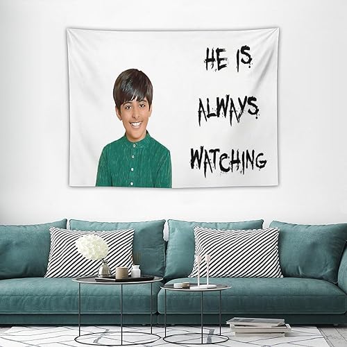 Miniatura 5 de Ravi - Tapiz con texto en inglés "He Is Always Watching para dormitorio, dormitorio universitario o sala de estar, decoración del hogar, 30 x 40