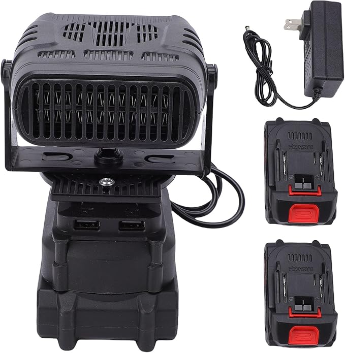 Calefactor Eléctrico Portátil PTC con Batería para Auto y Camping miniatura 4