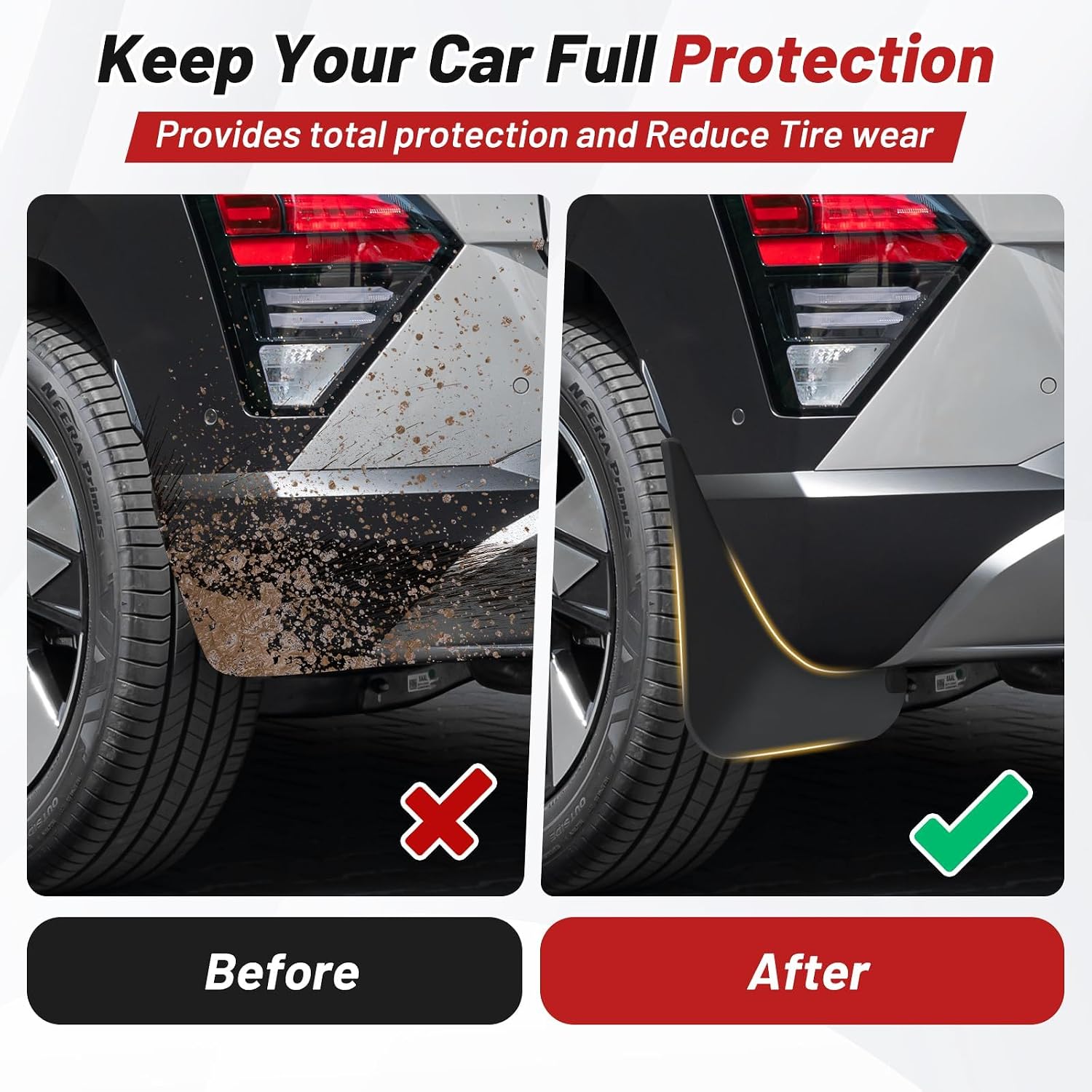 4PCS Car Mud Flaps for BMW X2 2024-2025, Mud Flaps Splash Guards Fender Mudguard, Fender Front Rear Mud Guards Splash