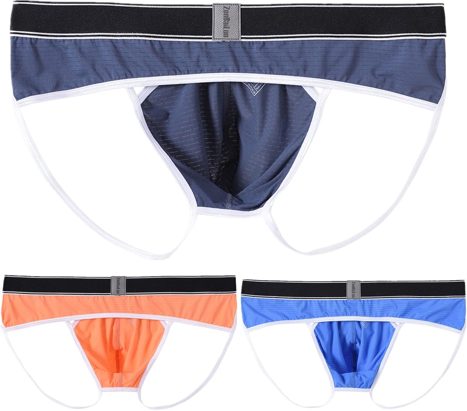 ZONBAILON Men's Sexy Jockstrap Underwear Low Rise Workout G-String Stretchy Athletic Jock Strap Breathable Bulge Pouch Thong
