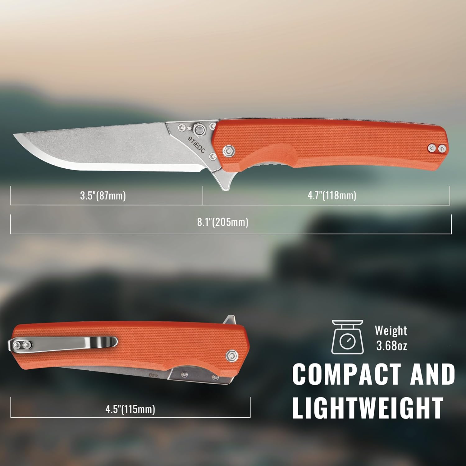 Folding Pocket Flipper Knife, 4pcs Replaceable Blades, 3.5" 440 Steel Blade G10 Handle EDC Knife with Pocket Clip for Men Women, Sharp Camping Survival Hiking, Outdoor or Indoor Carry Knives