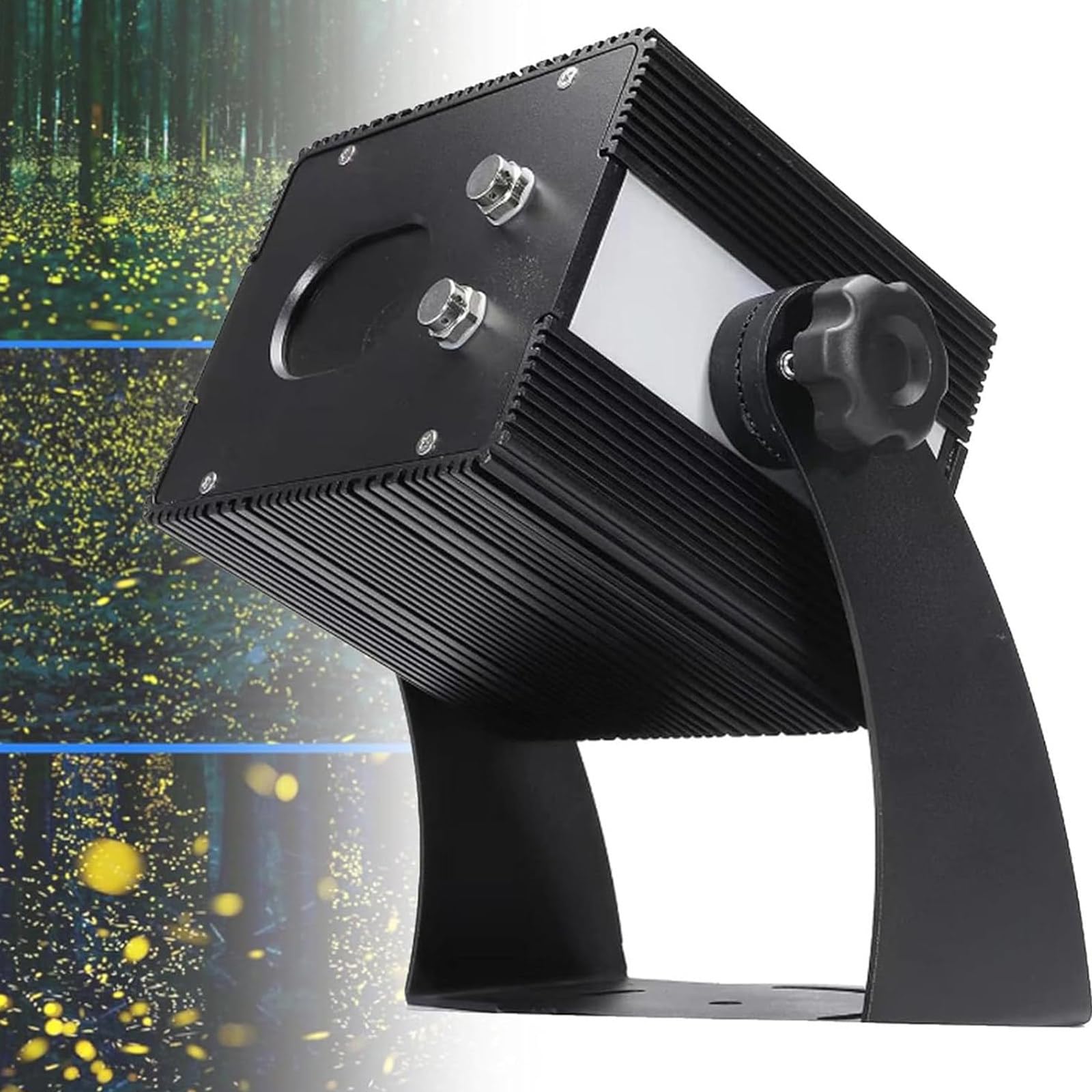 Proiettore Luminoso dinamico a Effetto lucciole, Luce paesaggistica a LED con velocità Rotazione Regolabile, Grado impermeabilità IP65 per Decorazioni Patio, Feste, Vacanze, Matrimoni.