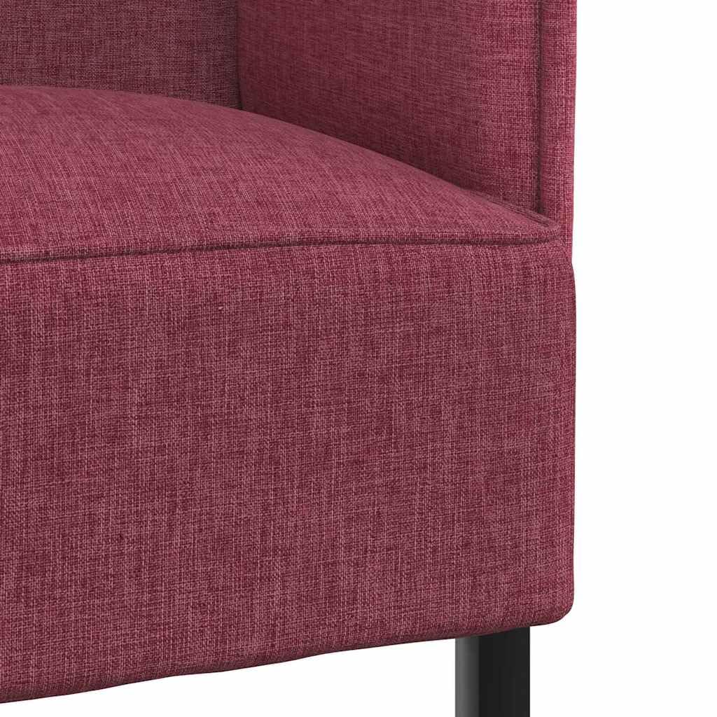 Hochlehns Sofa 2-Sitzer, Weinrot Akustiksofa mit Hoher Rückenlehne, Kompaktes Lounge Sofa für Büro, Lobby & Co-Working, Stoffbezug, 109x56x121cm