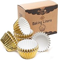 Vista 9 de Forros de magdalenas mini navideños de Bake Choice con 12 piezas de toppers para cupcakes, 400 piezas de forros para muffins, envoltorios