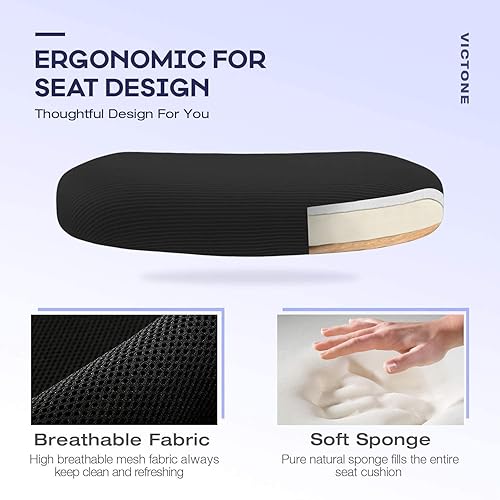 Miniatura 5 de Silla ergonómica de oficina, silla de malla con respaldo medio con soporte lumbar y reposabrazos, silla de computadora ajustable, silla de estudio,