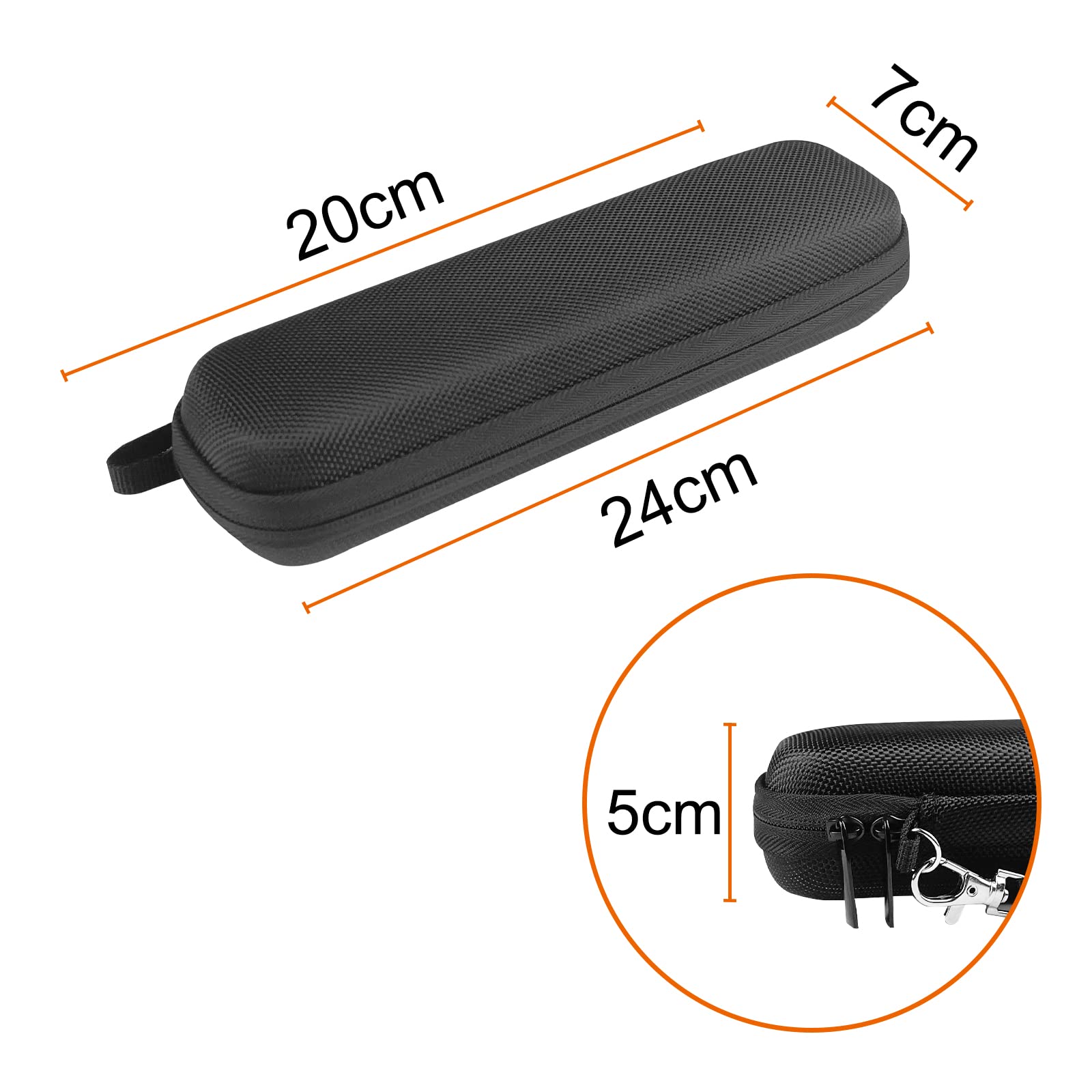 Gvolatee Etui odporne na wstrząsy, etui ochronne do Philips/Sonicare lub innego modelu tego samego rozmiaru, skóra PU, odporna na wstrząsy trwała, higieniczna - czarna, czarny