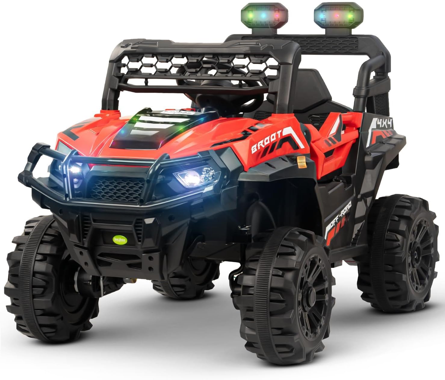 Baybee Broot Battery Operated Jeep for Kids, Ride on Toy Baby with Light & Music, Kids Baby Big Battery Car, Electric Jeep Car to Drive 3 to 8 Years (Broot, Broot Red)