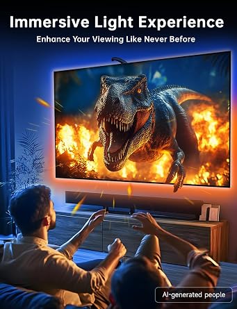 LED Backlight, 14.7ft Cuttable TV Lights with Sensor for 55-65 Inch Screen [Energy Class G]