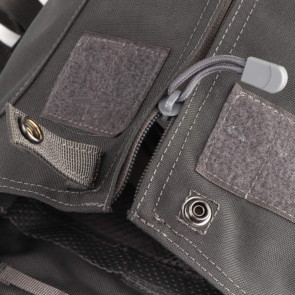 Peminkoo Gilet De Chasse Militaire Tactique Léger Molle Avec Fermeture