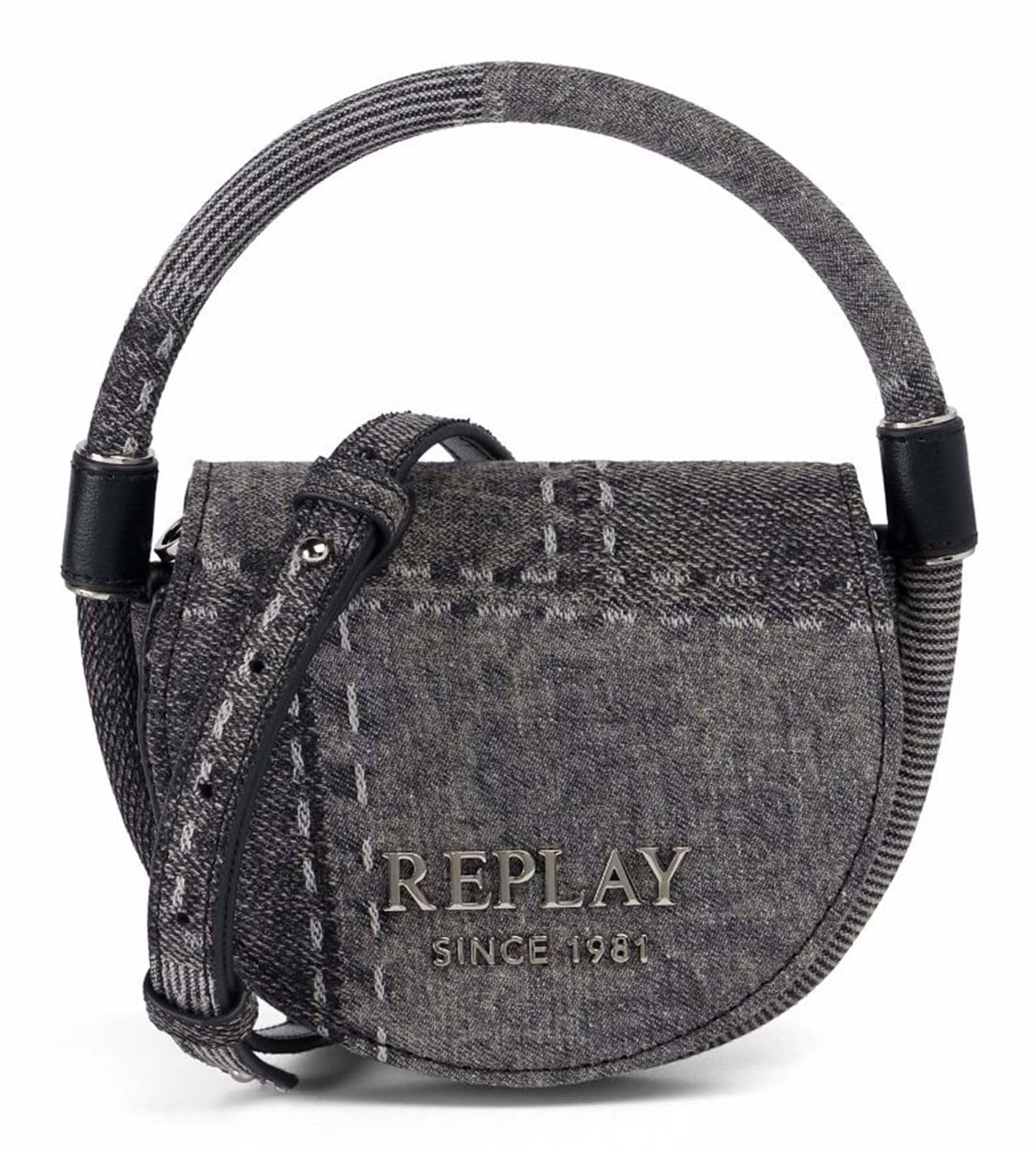 Replay Women Fw3005 Handbag, 0097 Washed Black, Einheitsgröße