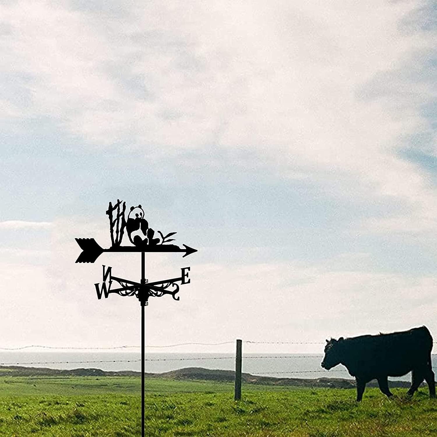 Weather Vane Ornament,Weather Vane Stainless Steel Weathervane for Garden Creative Weathervane Garden Stake Weather Vane Wind for Yard Cupolas Farm Sheds