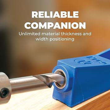 Kreg MKJKIT Mini Jig Kit - رقصة بسيطة ومدمجة لثقب الجيب Kreg - إنشاء مفاصل قوية بدون غراء - للمساحات الضيقة والمشاريع الصغيرة - هدايا تحسين منزل العطلات له