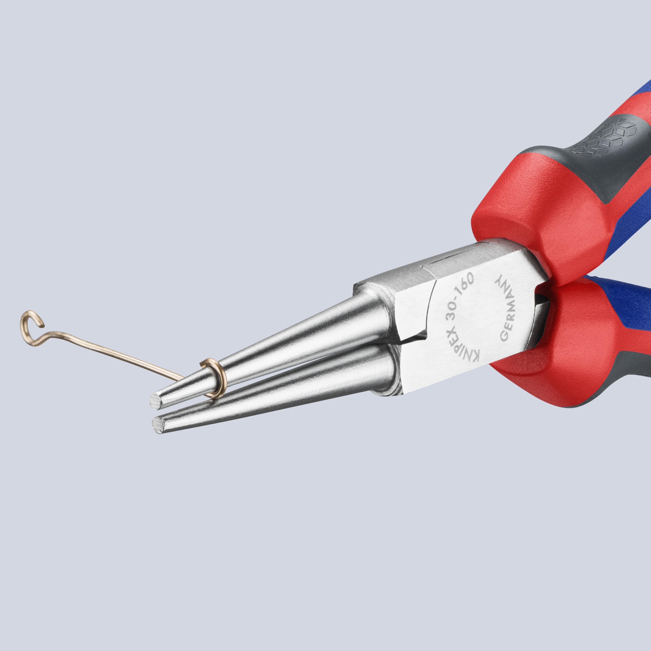 Knipex 3035160, 6 1/4-inch largo alicates de punta redonda con mango ergonómico