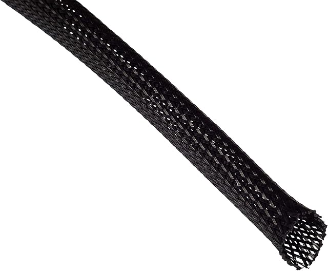GTSE 10m Cable Tidy Sleeve, 6mm Flat Diameter, Expandable Braided Cable Sleeve, Polyester (PET) Cable Wrap/Cable Tidy Tube