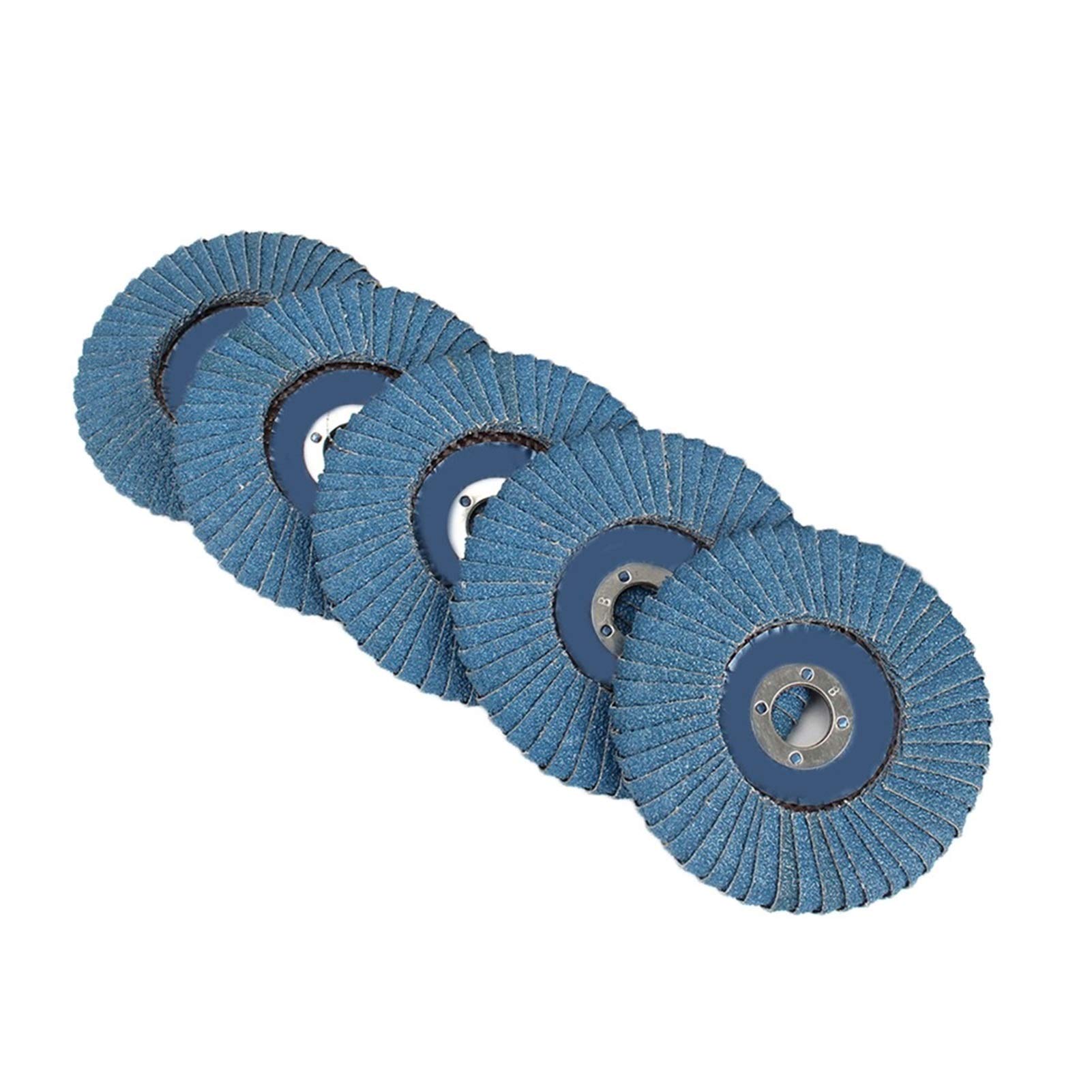 BDAYEK Flap discs 5pcs 100mm Metal Sanding Flap Disc Zirconia Abrasive 60 Grit for Angle Grinder Wheels