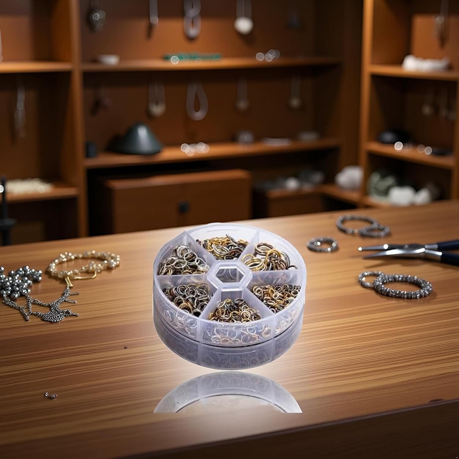 970 PCS Metal Jump Rings Small Crafts Jump Rings Jewelry Connectors Jump Assorted Size Connector Open O for Keychain Making, Jewelry Findings - Image 4