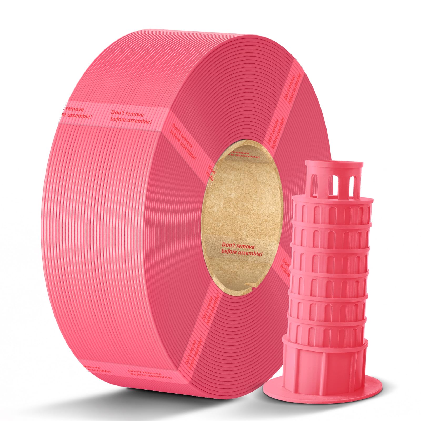 ANYCUBIC PLA Plus Filament Refill, 3D Printer Filament, for Reusable Spools, Dimensional Accuracy +/- 0.02mm, Fit with Most Reusable Spools, 1KG, Pink-image-6