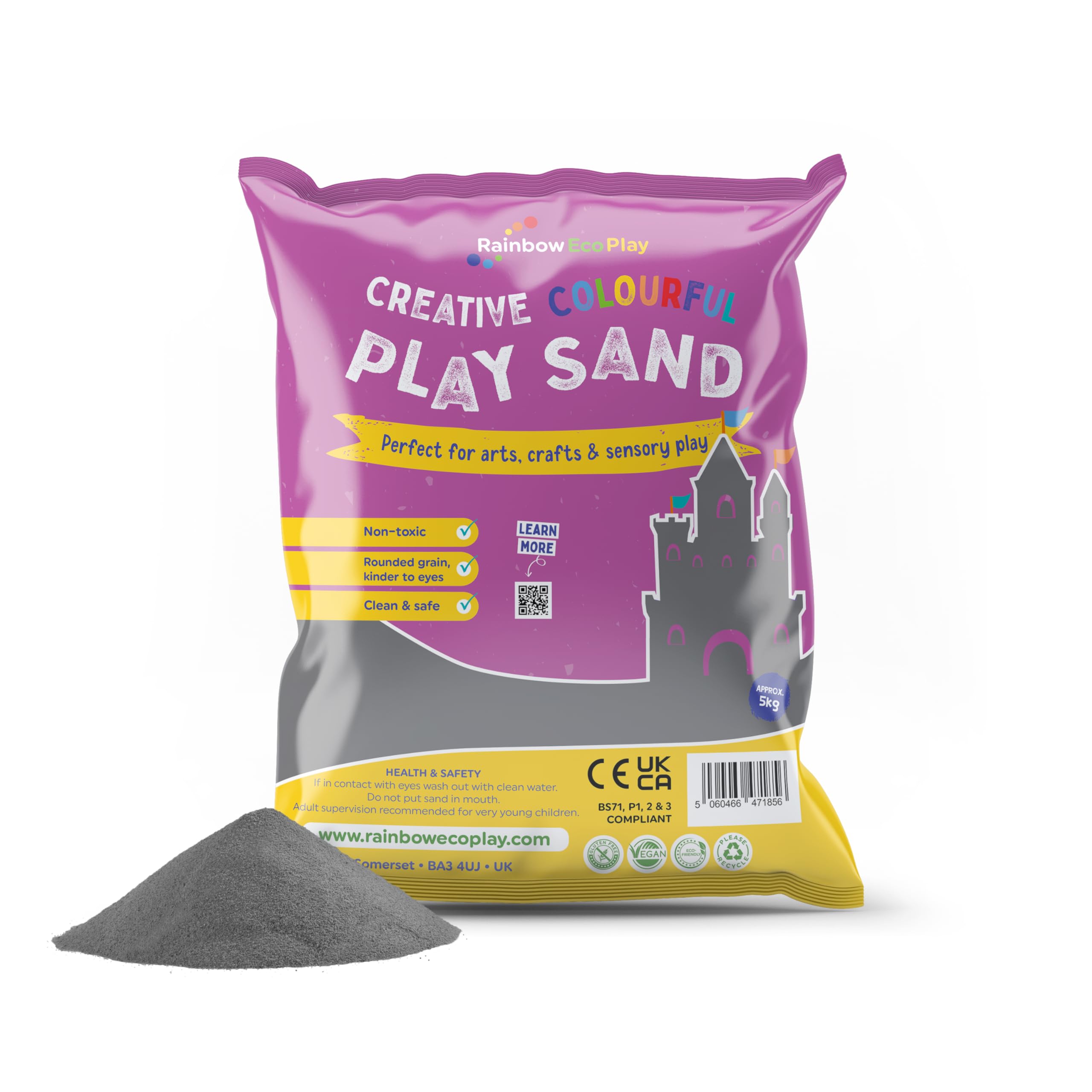 Rainbow Eco Play – Coloured Sand – 5kg – Play Sand – Sand Art, Childrens Crafts