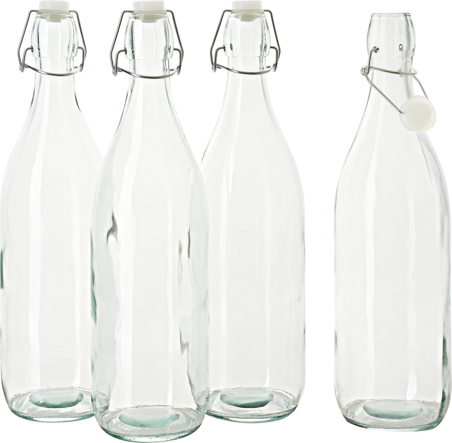 VBS Bouteille en verre avec fermeture à étrier ronde