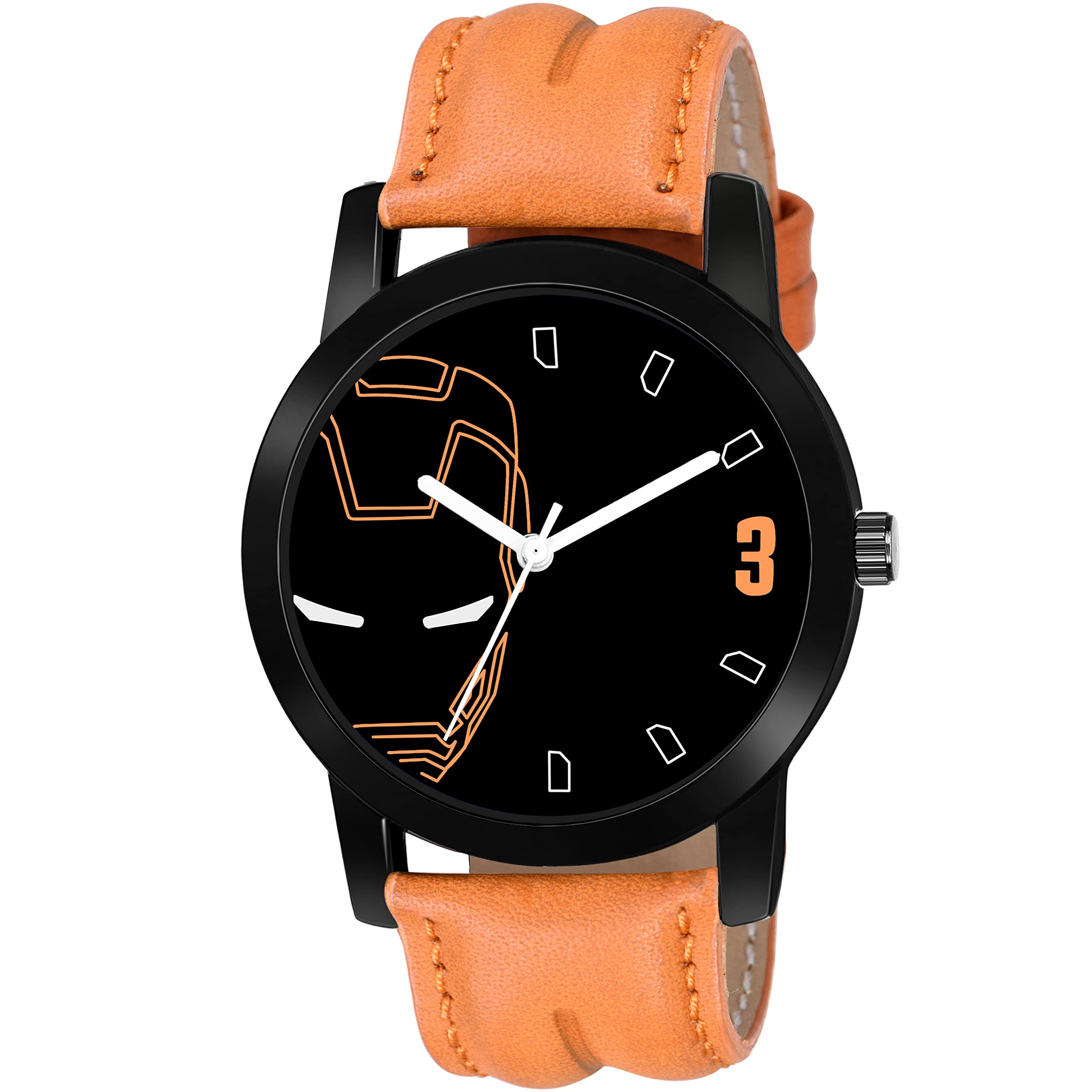 FRAVY Brown Analoug Wrist Watch for Mens Boys -W004 (B0BC1WKVLT) Amazon Price History, Amazon Price Tracker