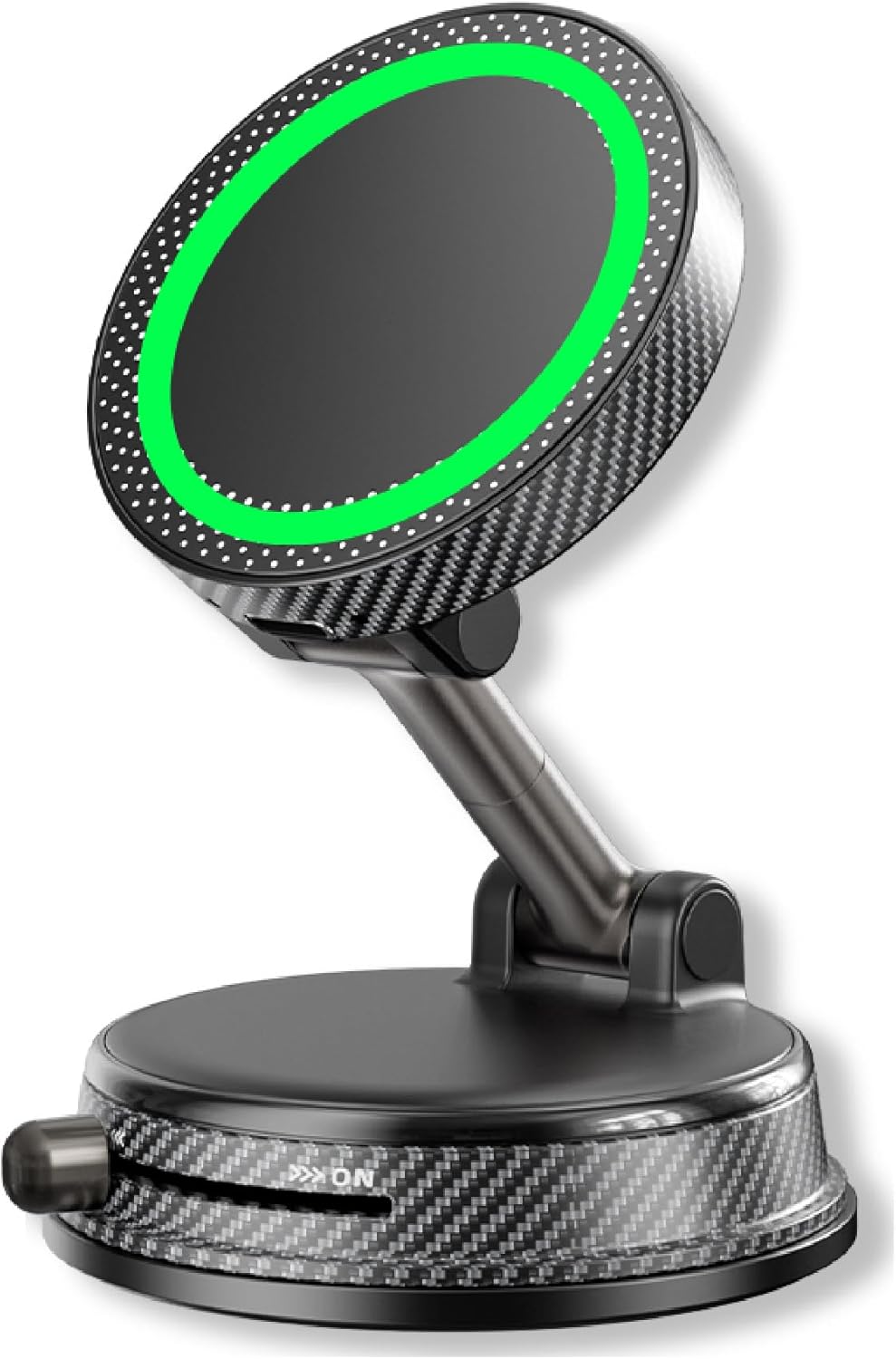JUZELY Cargador Inalambrico Coche para BYD Atto2 Atto3 Dolphin F0 F3 F6 F8 Flyer II, Magnetico Soporte Móvil Coche con Ventosa Fijación Ventosa Cargador Inalámbrico Coche,A-Black
