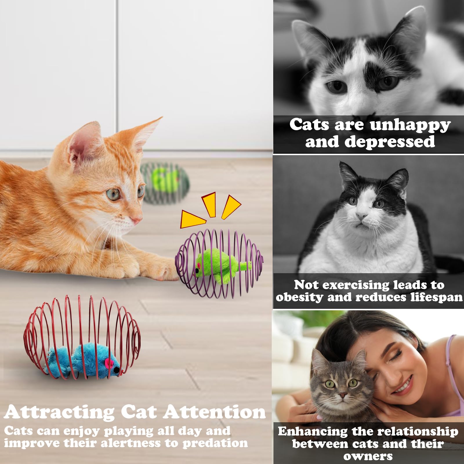 Andiker 6Pcs Cat Spring Toys - Image 4