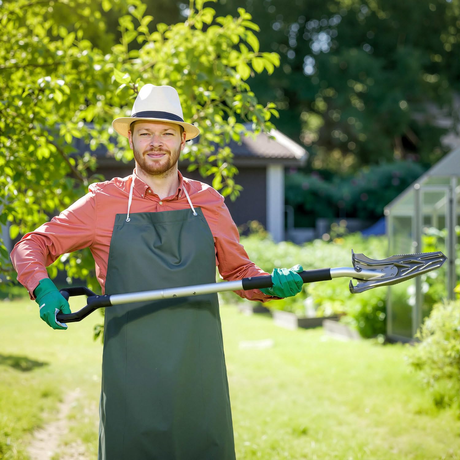 Bêche de drainage avec dents de scie, pelle de jardin pliable 120
