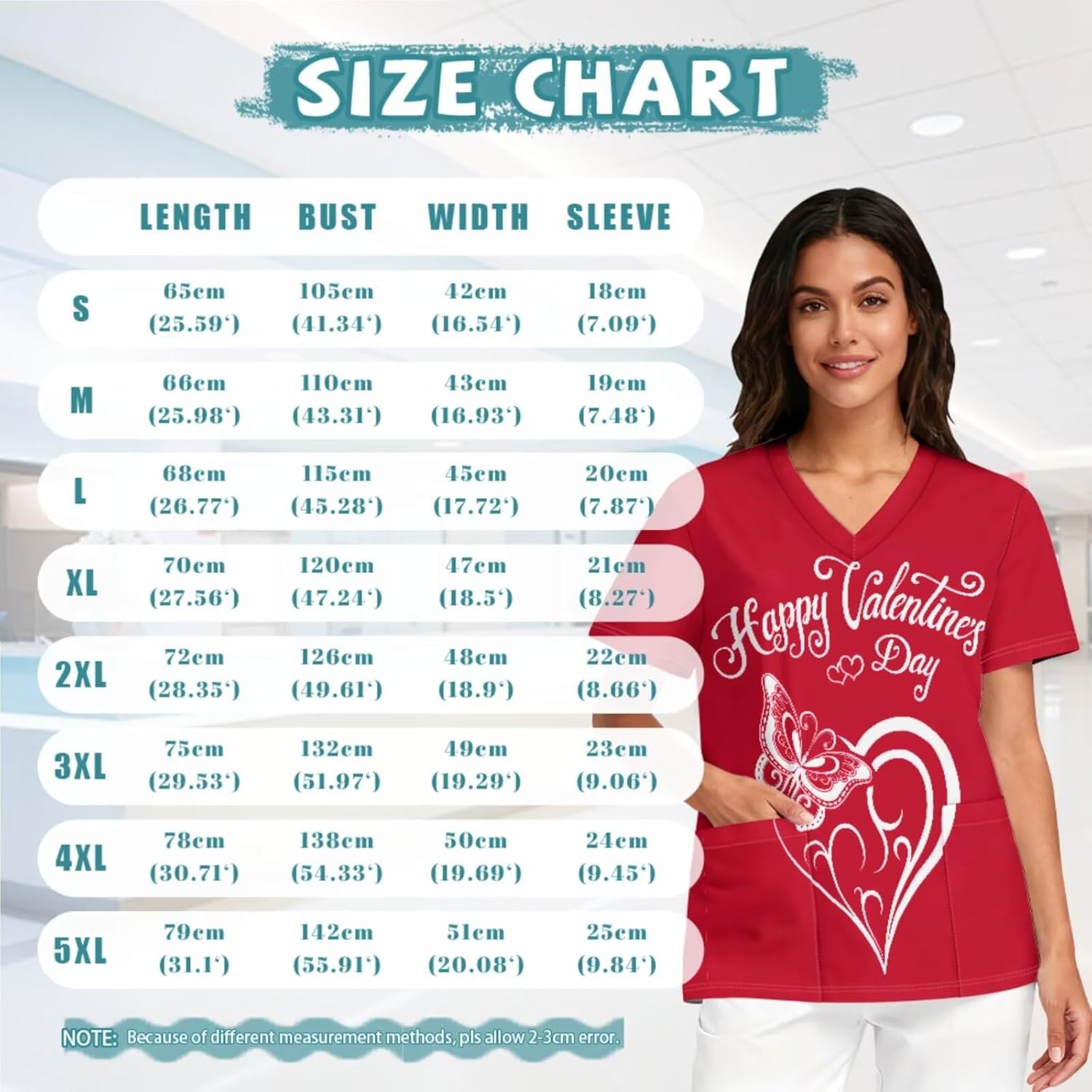 Women's Scrub Top&Nurse Cap 2-Piece Set,V-Neck Soft Stretch Medical Shirt with Pockets,Comfortable Nurse Uniform