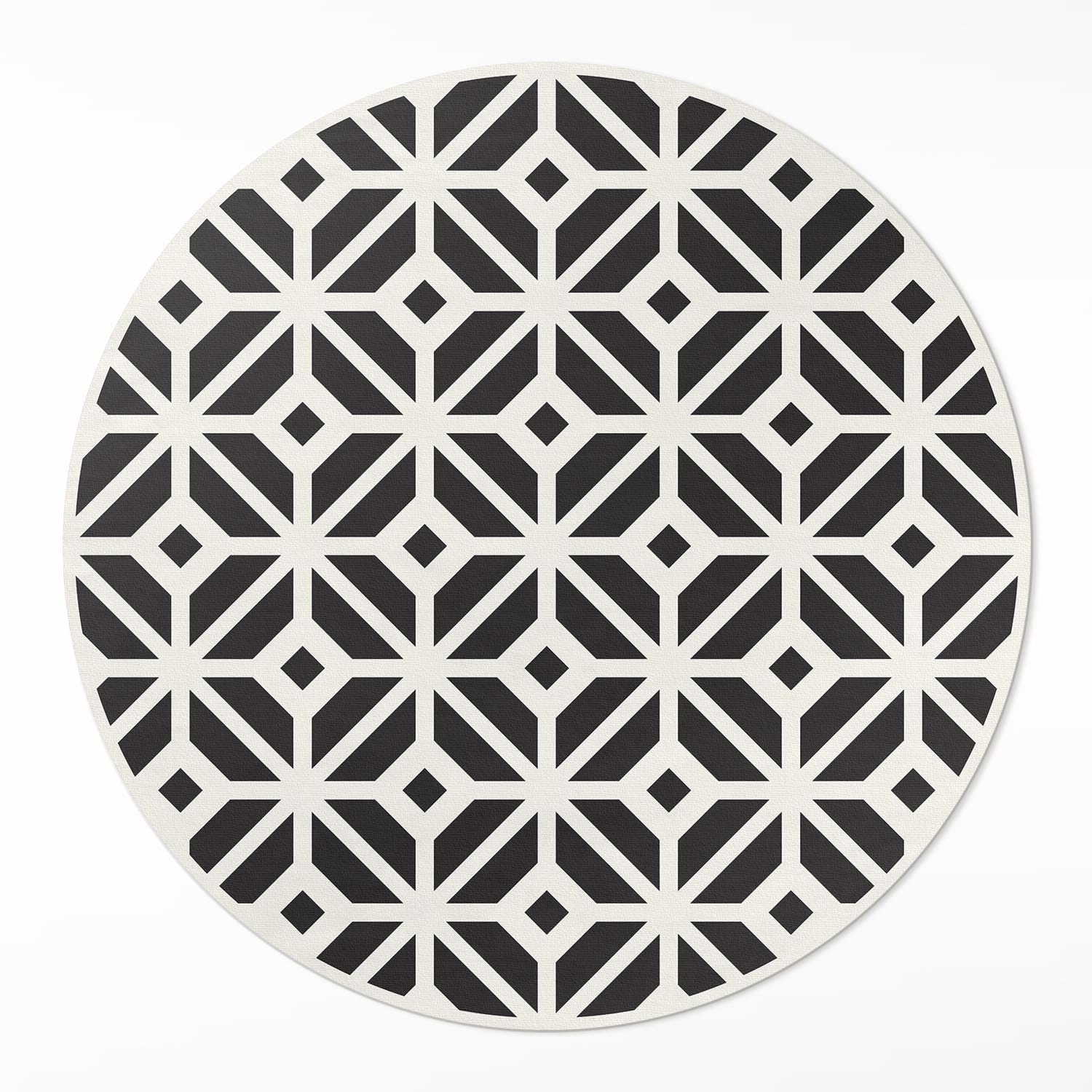 Tapis vinyle rond ø50 cm à tuiles régulières pour déco maison