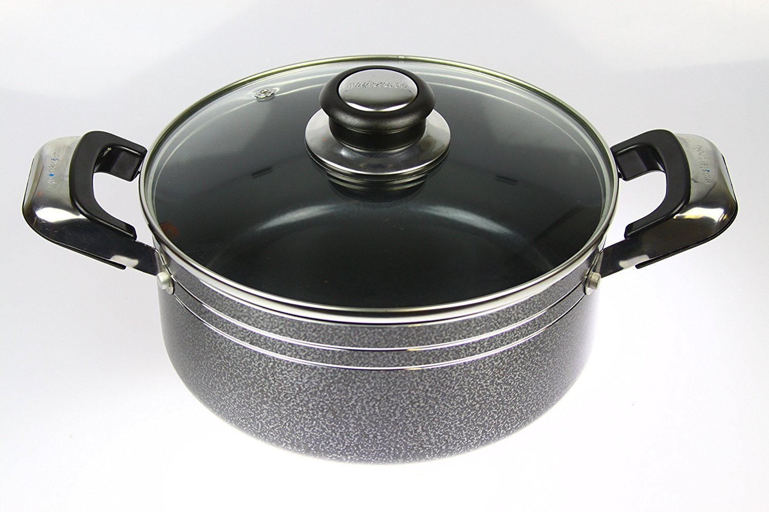 Mastercook Heavy Duty Non Stick Ceramic Coated Casserole with Glass Lid (24cm)