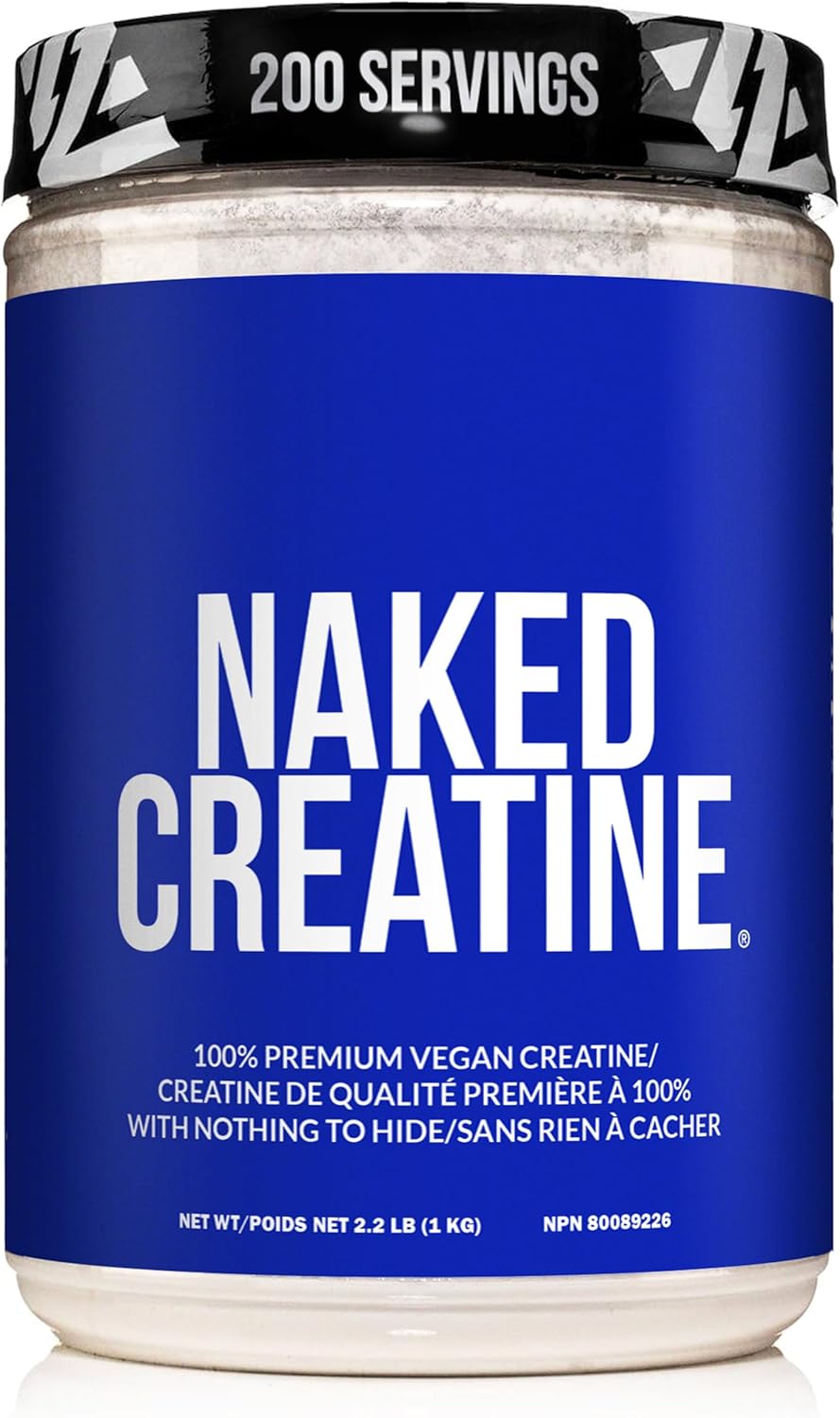 Product image of Naked Pure Micronized Creatine Monohydrate – 200 Servings, 1,000g Bulk – Vegan, Non-GMO, Gluten & Soy Free - Muscle Building, Strength Training, Gym & Fitness Supplement