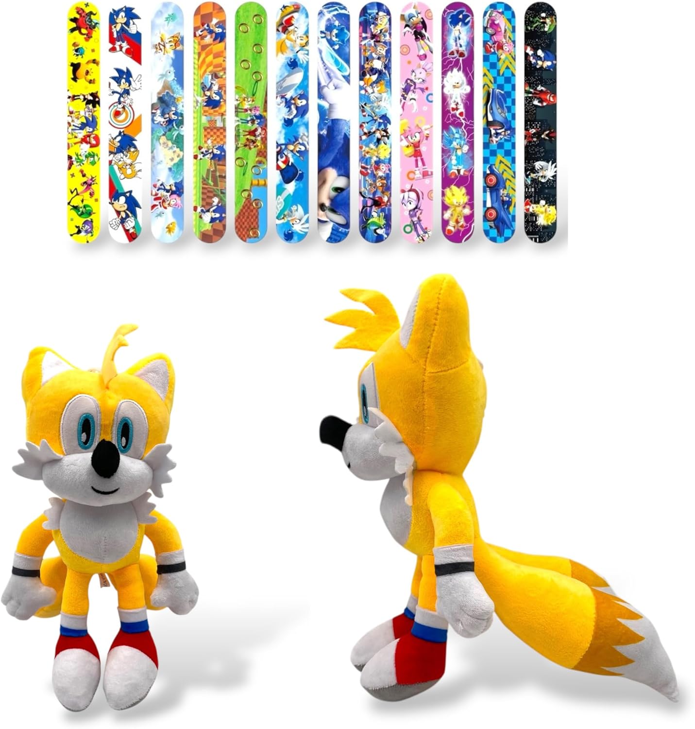 Set of 5 Plush Toys with Slap Bracelets | Ultra-Soft, Durable, and Lovable Characters for Kids | Ideal for Snuggling, Play, and Room Decor