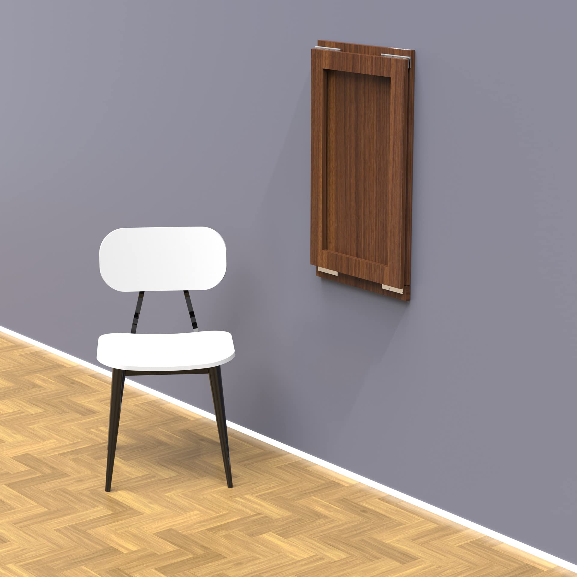 InnoFur Alice Wall Mounted Folding Dining & Study Table - Laptop & Utility Table (Brown, Small 75CM x 45CM) 2