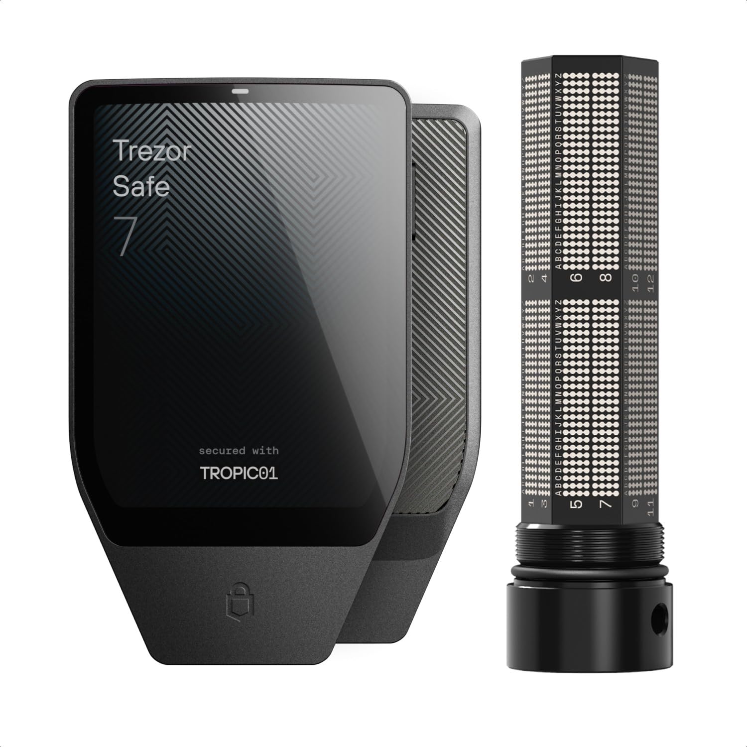 Trezor Safe 7 Krypto-Hardware Wallet mit Keep Metal Backup Bundle – Secure Element, Farb-Touchscreen & Bluetooth für maximale Krypto-Sicherheit