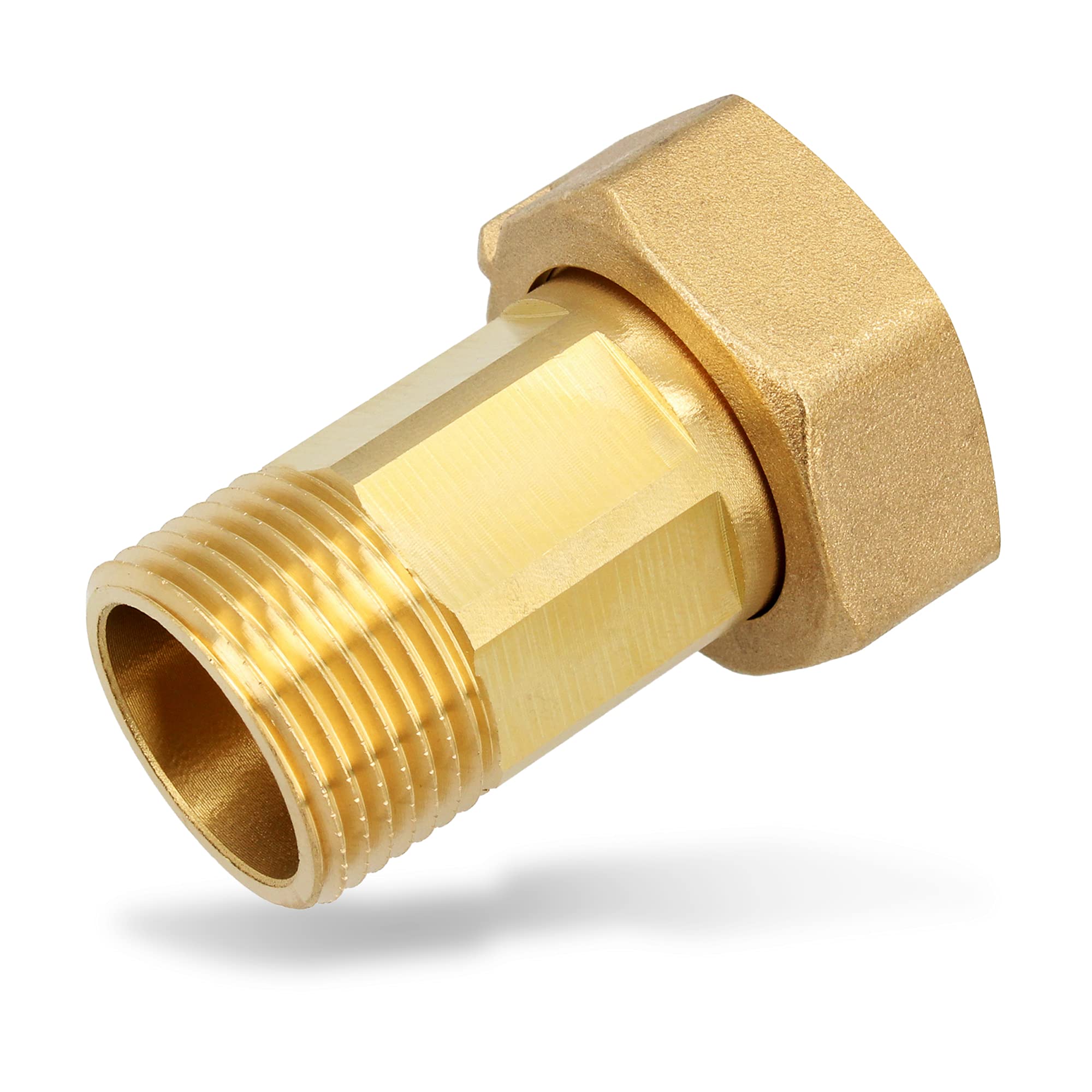 Diamond® Water Meter Fittings Diameter 1 Inch Union Nut Female x 3/4 Inch Male Thread Brass Connection Screw with Sealing Ring Oring Pipe Fitting Fitting Hex - Image 4
