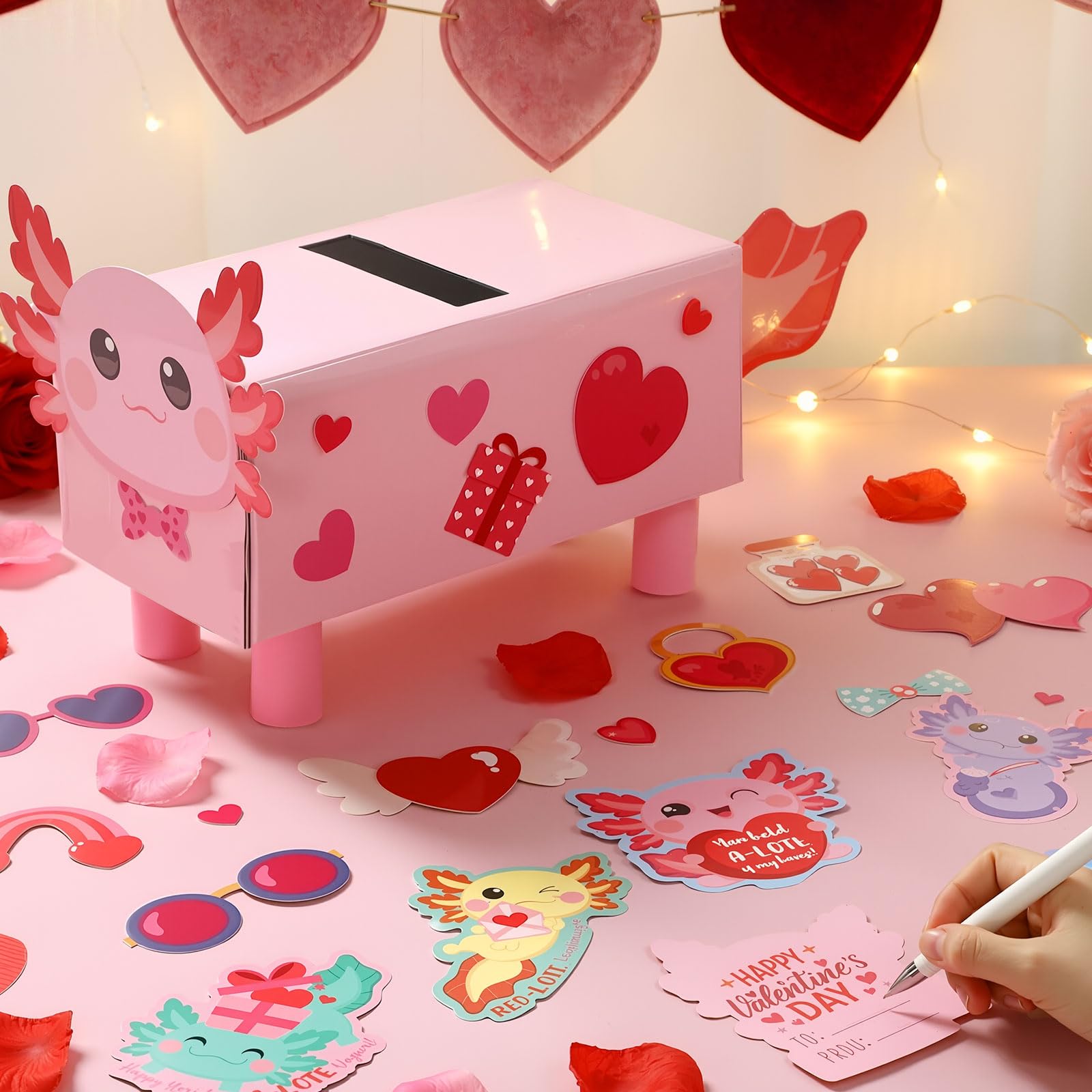 Amazon.com: Funrous Valentine Box Kit Valentine's Day DIY Mailbox