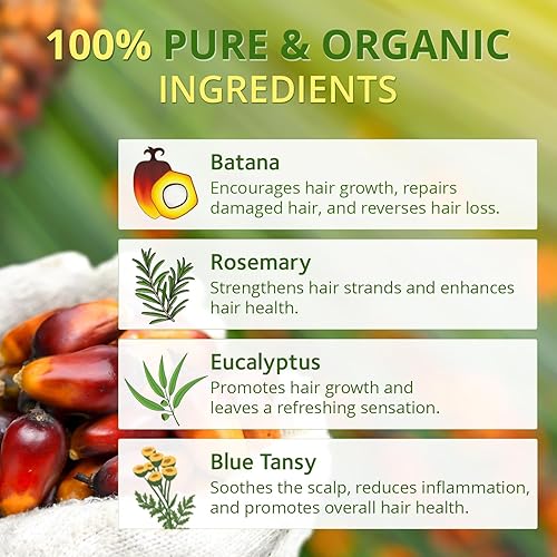 Miniatura 6 de Aceite de batana para el crecimiento y la nutrición del cabello, 100% natural y puro para prevenir la pérdida de cabello y eliminar las puntas