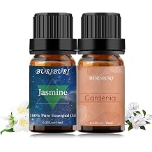 Jasmine Essential Oil Bundles with Gardenia Oil Organic Aromatherapy Oils 10ml 0.33 oz for Diffuser Humidifier
