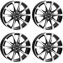 4x Autec rims BRIXEN 7.0x17 ET42 5x108 black polished compatible with Peugeot 508 3008 308 5008 Partner 607 Rifter 408 407