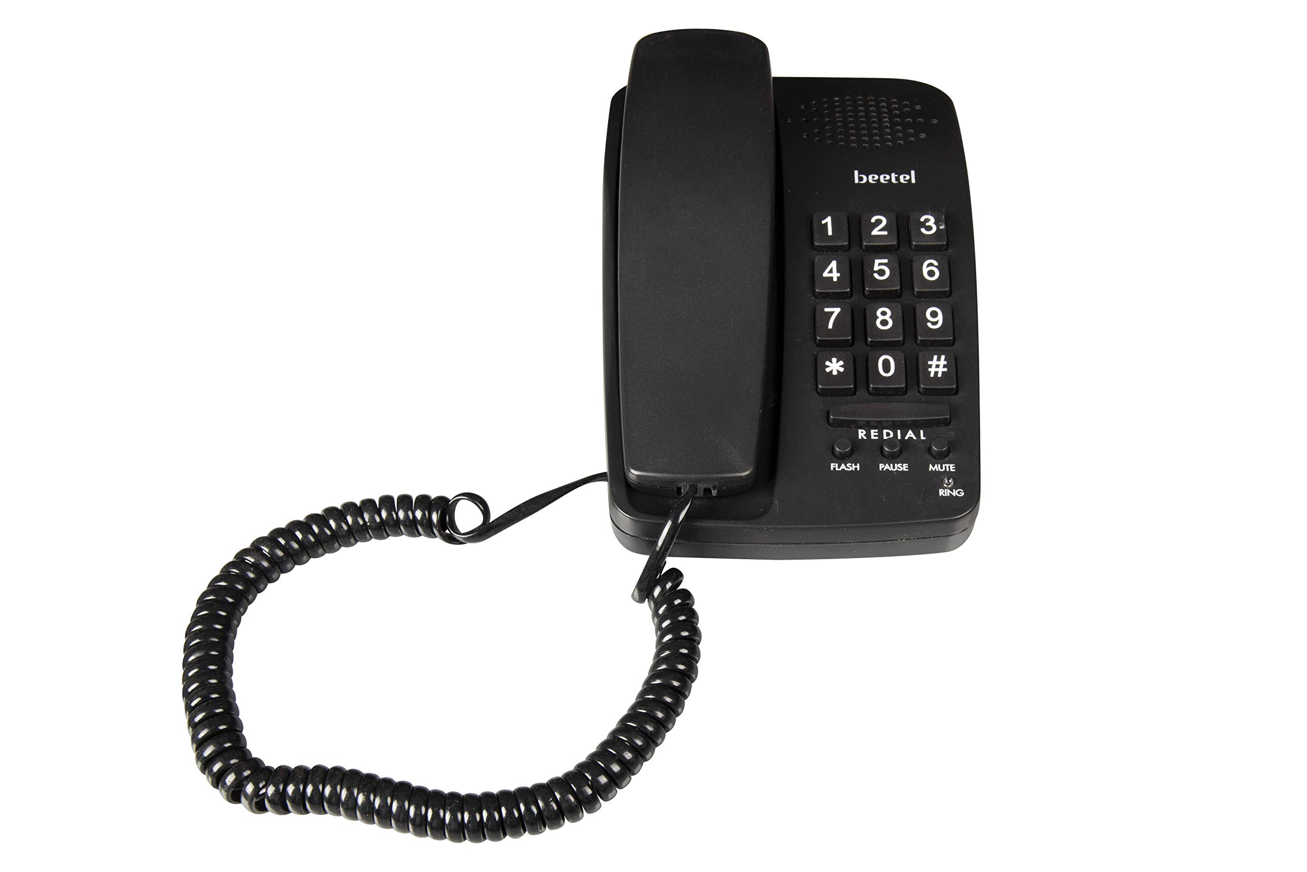 Beetel B15 Corded Landline Phone,Ringer Volume Control,LED Ring Indication,Wall/Desk Mountable,Bold Buttons Design,Clear Call Quality,Mute/Pause/Flash/Redial Function (Made in India)(Black)(B15)-image-48