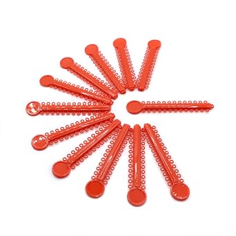 1040 O-Rings - Orthopedic Elastomer Ligture Tie Elastic O-Ring Rubber Band for Orthopedic Bracket Orange