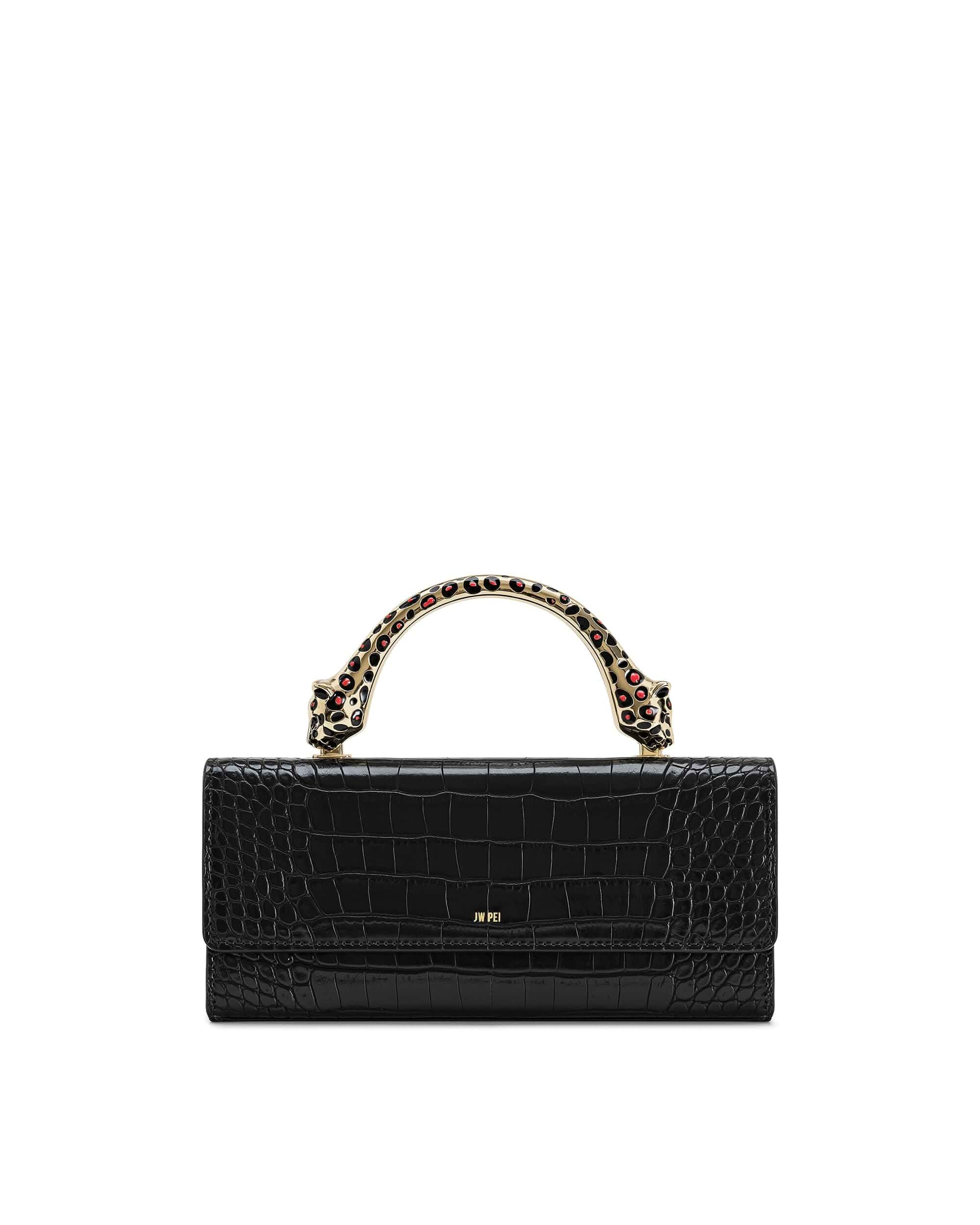 JW PEI Women's Maya Leopard-Shaped Hardware Handle Top Handle Bag
