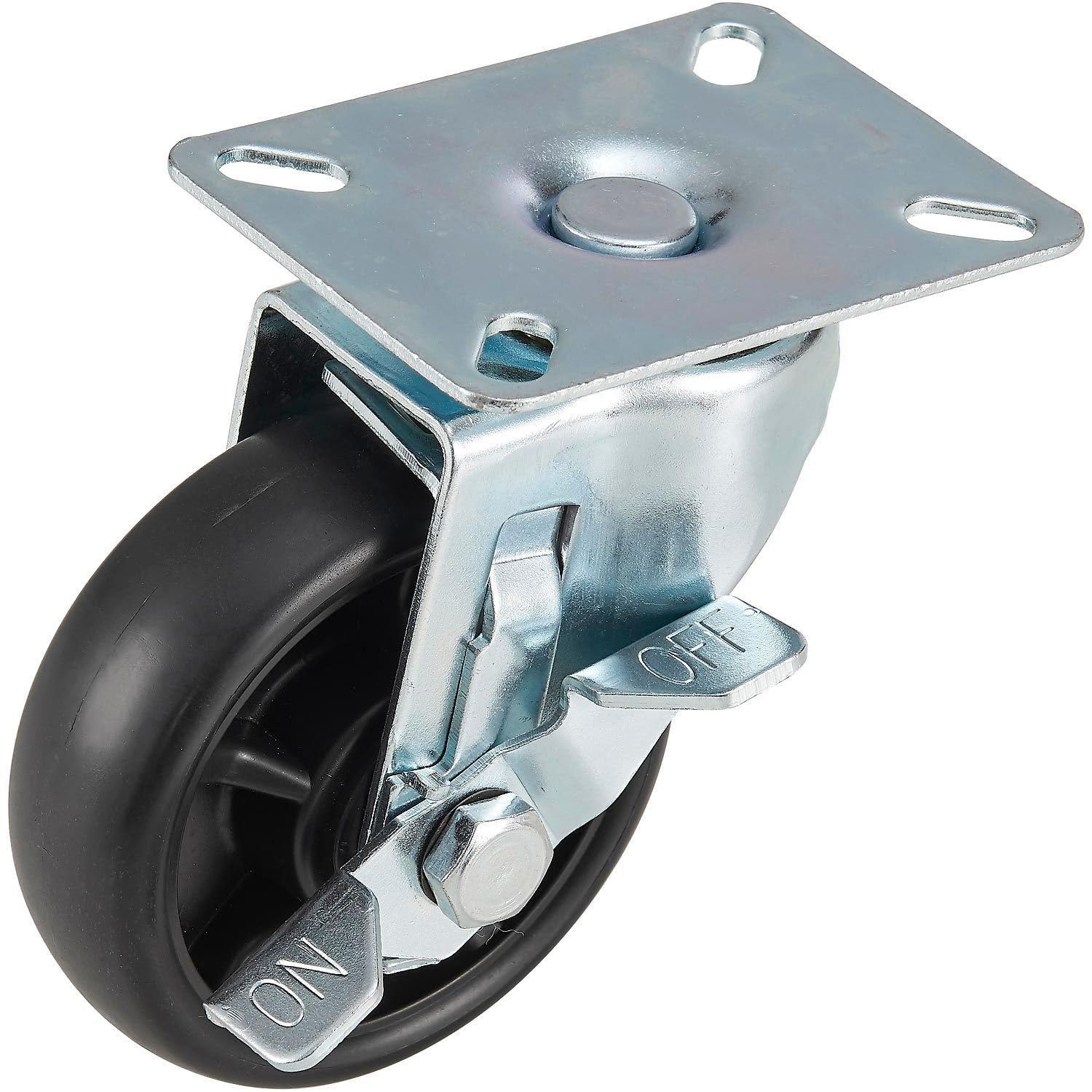 4" Casters wtith Brakes For Nexel Merchandisers by Global Industrial – 4 inches, Metal, Model 12533110025