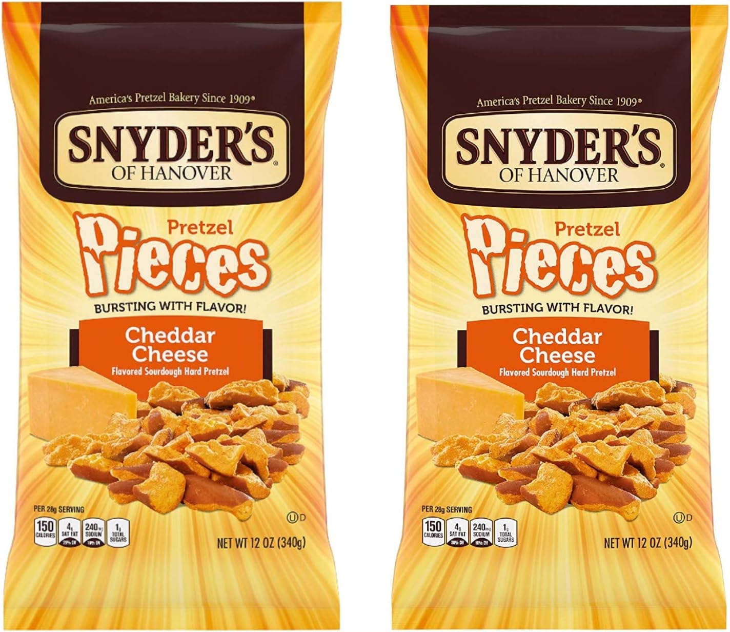 Cheddar Cheese Pretzel Pieces, 11.25 Ounce (2 Bags)